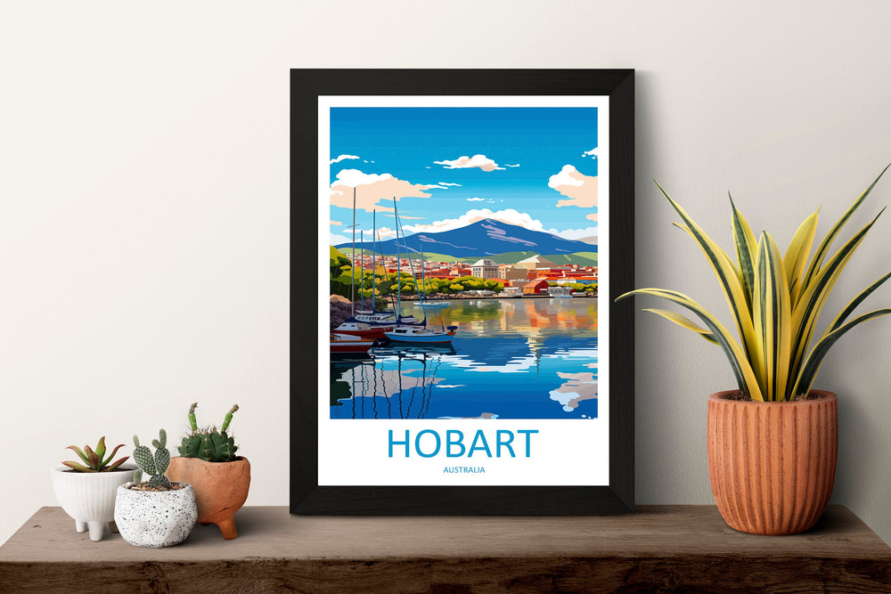 Hobart Travel Print Wall Art Hobart Wall Hanging Home Décor Hobart Gift Art Lovers Wall Art Australia Poster Decor Hobart AU Poster