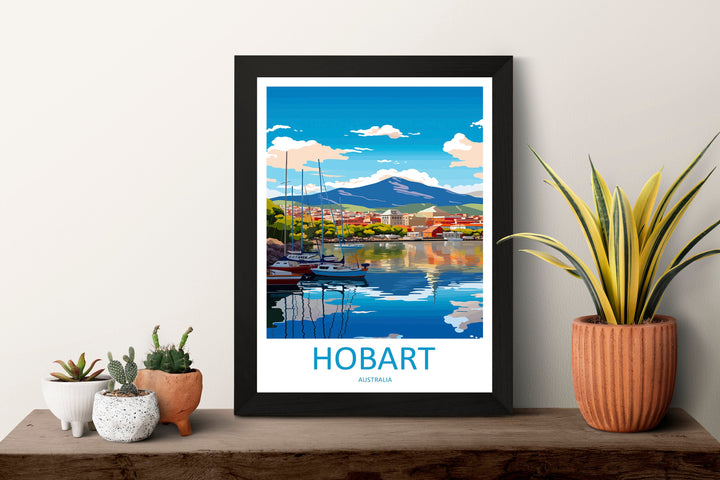 Hobart Travel Print Wall Art Hobart Wall Hanging Home Décor Hobart Gift Art Lovers Wall Art Australia Poster Decor Hobart AU Poster