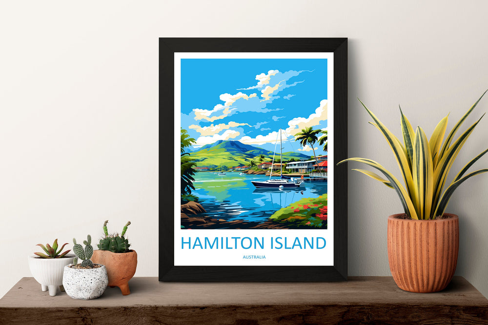 Hamilton Island Travel Print Wall Art Hamilton Island Wall Hanging Home Décor Hamilton Island Gift Art Lovers Wall Art Australia Poster Deco