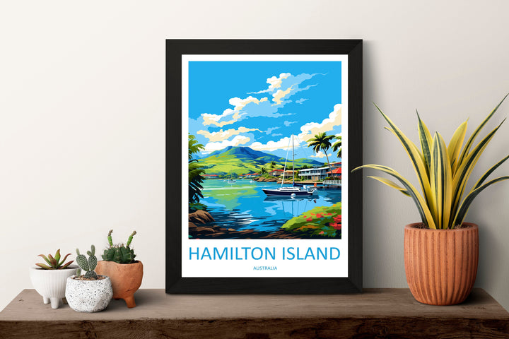 Hamilton Island Travel Print Wall Art Hamilton Island Wall Hanging Home Décor Hamilton Island Gift Art Lovers Wall Art Australia Poster Deco