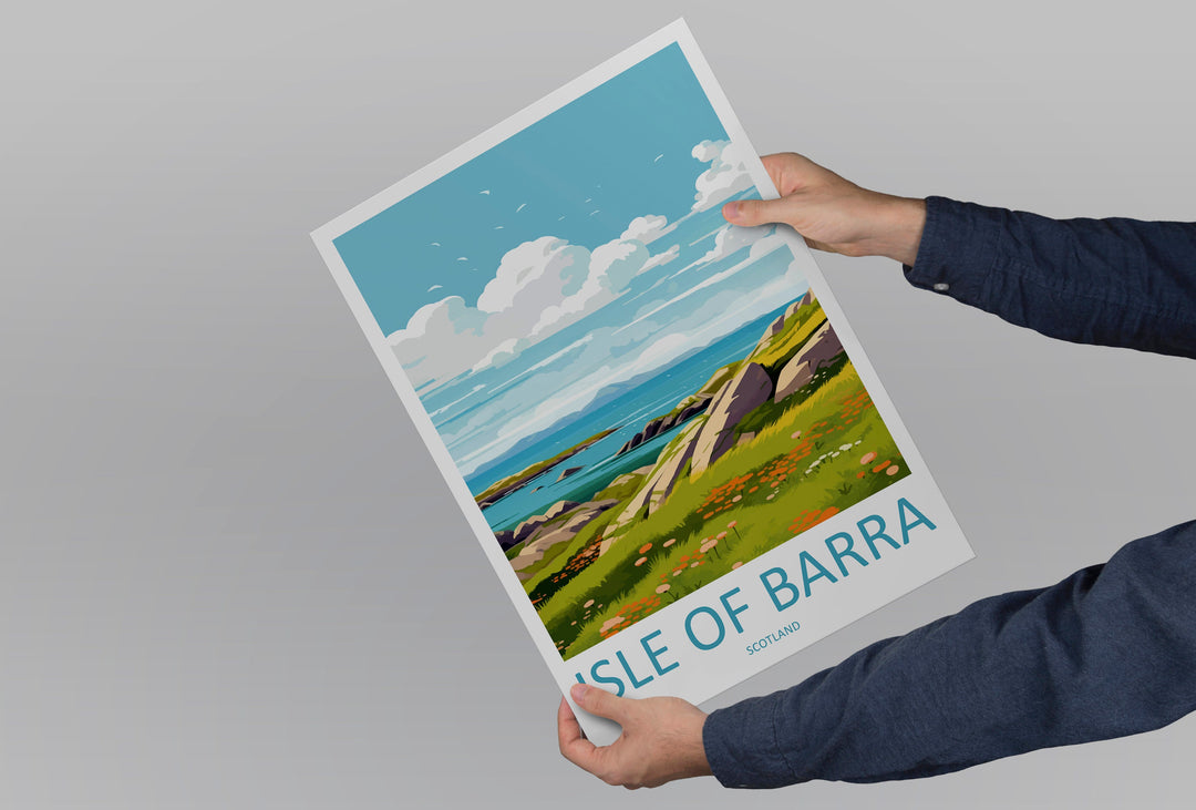 Isle Of Barra Travel Print Wall Art Isle Of Barra Wall Hanging Home Décor Isle Of Barra Gift Art Lovers Scotland Art Lover Gift Isle Poster