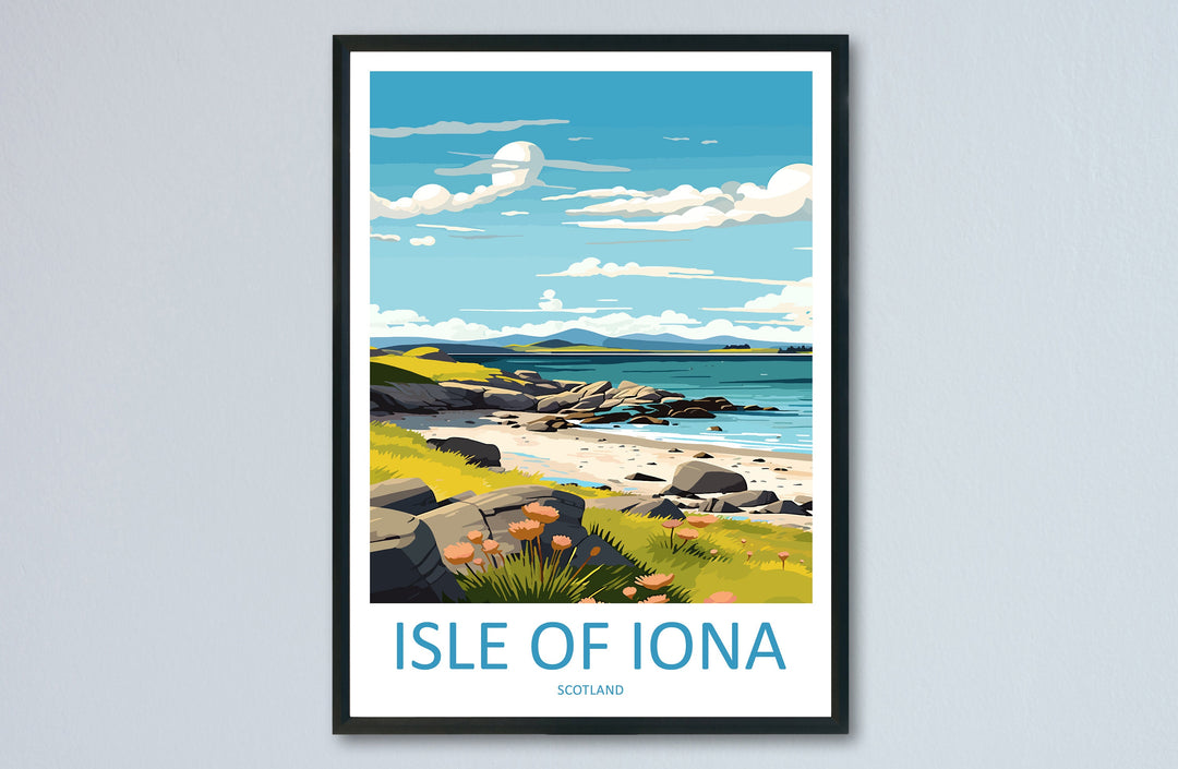 Isle Of Iona Travel Print Wall Art Isle Of Iona Wall Hanging Home Décor Isle Of Iona Gift Art Lovers Scotland Art Lover Travel Gift