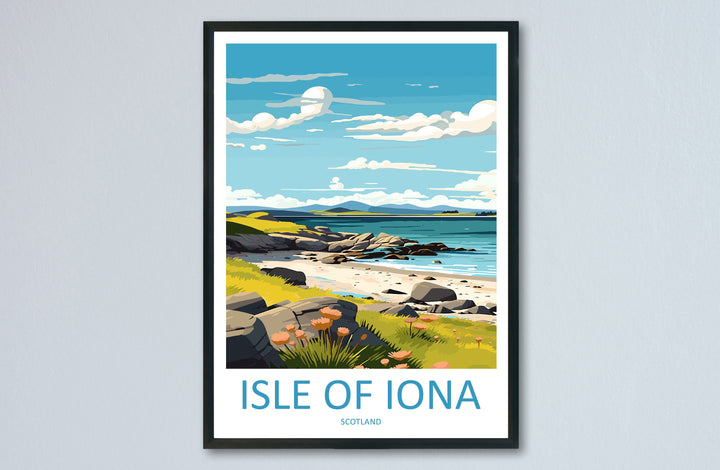 Isle Of Iona Travel Print Wall Art Isle Of Iona Wall Hanging Home Décor Isle Of Iona Gift Art Lovers Scotland Art Lover Travel Gift