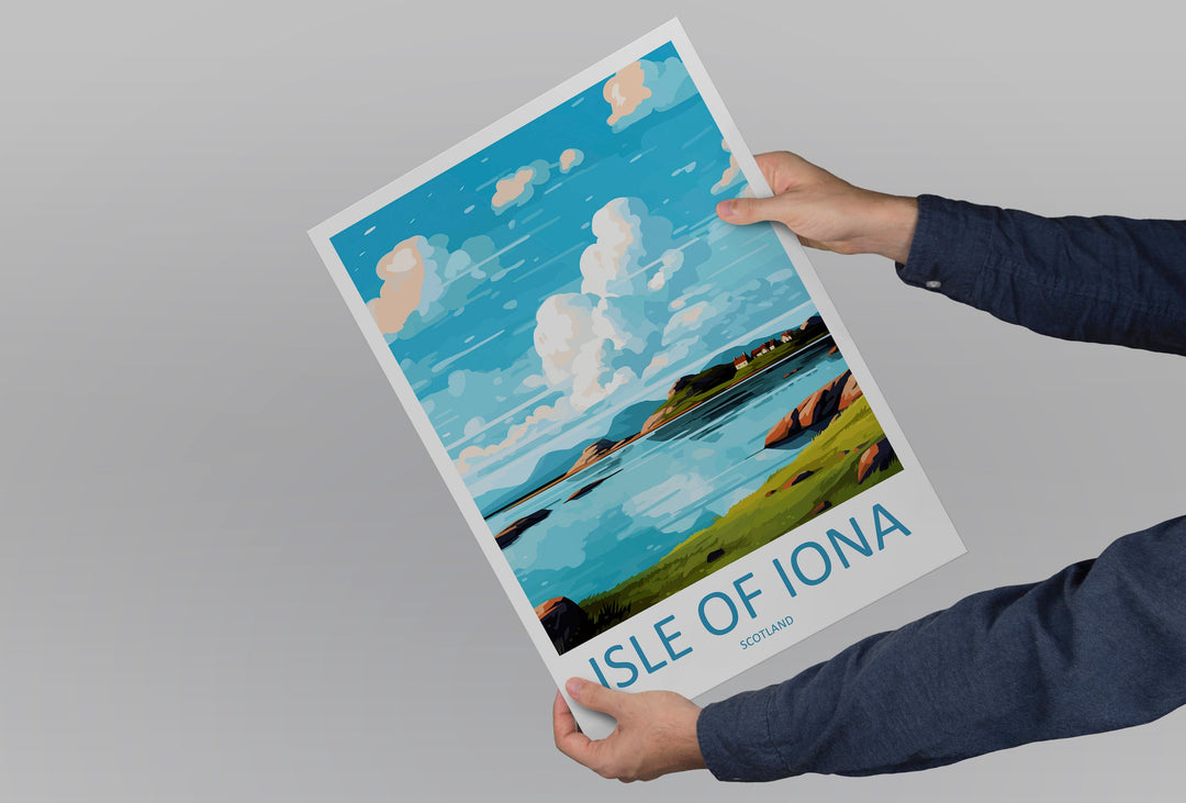 Isle Of Iona Travel Print Wall Art Isle Of Iona Wall Hanging Home Décor Isle Of Iona Gift Art Lovers Scotland Art Lover Travel Gift