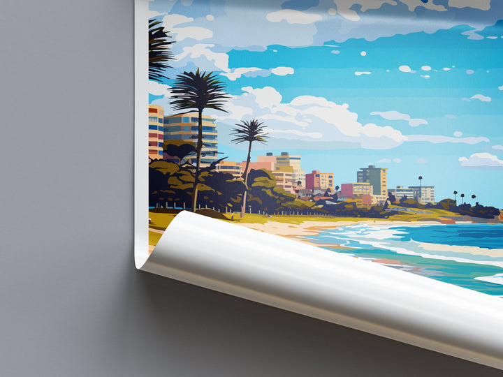 Manly Beach Travel Print Wall Art Manly Beach Wall Hanging Home Décor Manly Beach Gift Art Lovers Australia Art Lover Gift