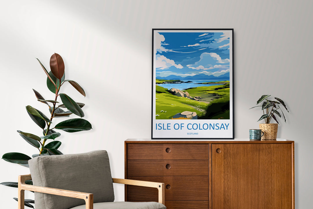 Isle Of Colonsay Travel Print Wall Art Isle Of Colonsay Wall Hanging Home Décor Isle Of Colonsay Gift Art Lovers Scotland Art Lover Travel