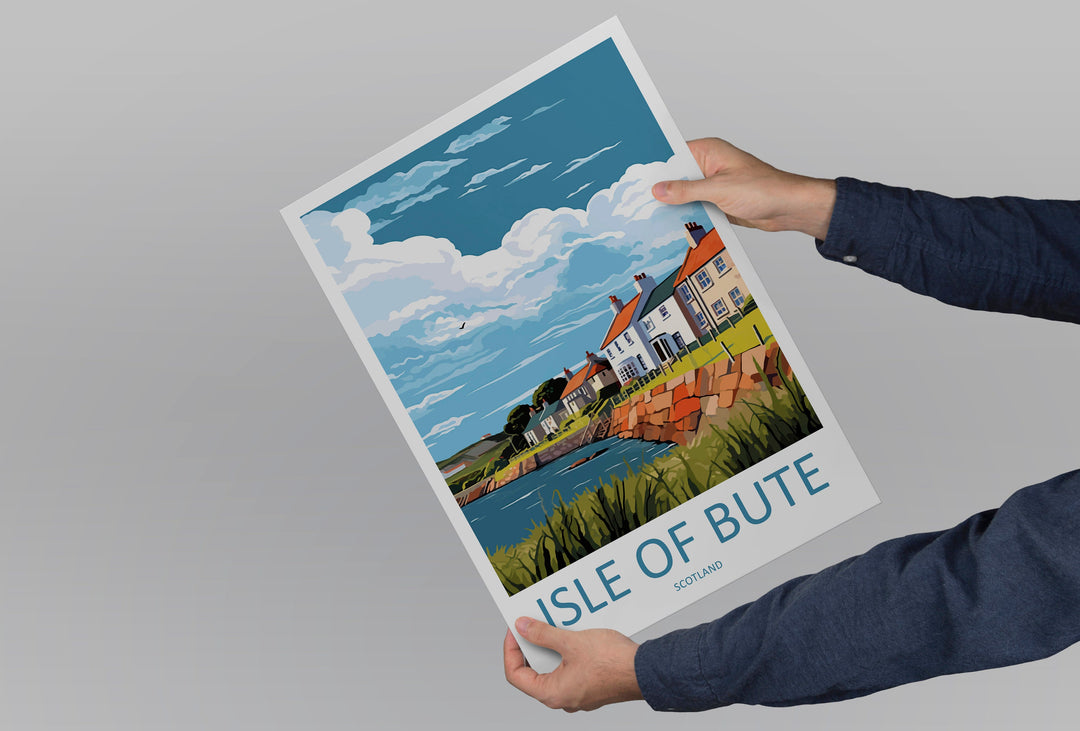 Isle Of Bute Travel Print Wall Art Isle Of Bute Wall Hanging Home Décor Isle Of Bute Gift Art Lovers Scotland Art Lover Travel Gift