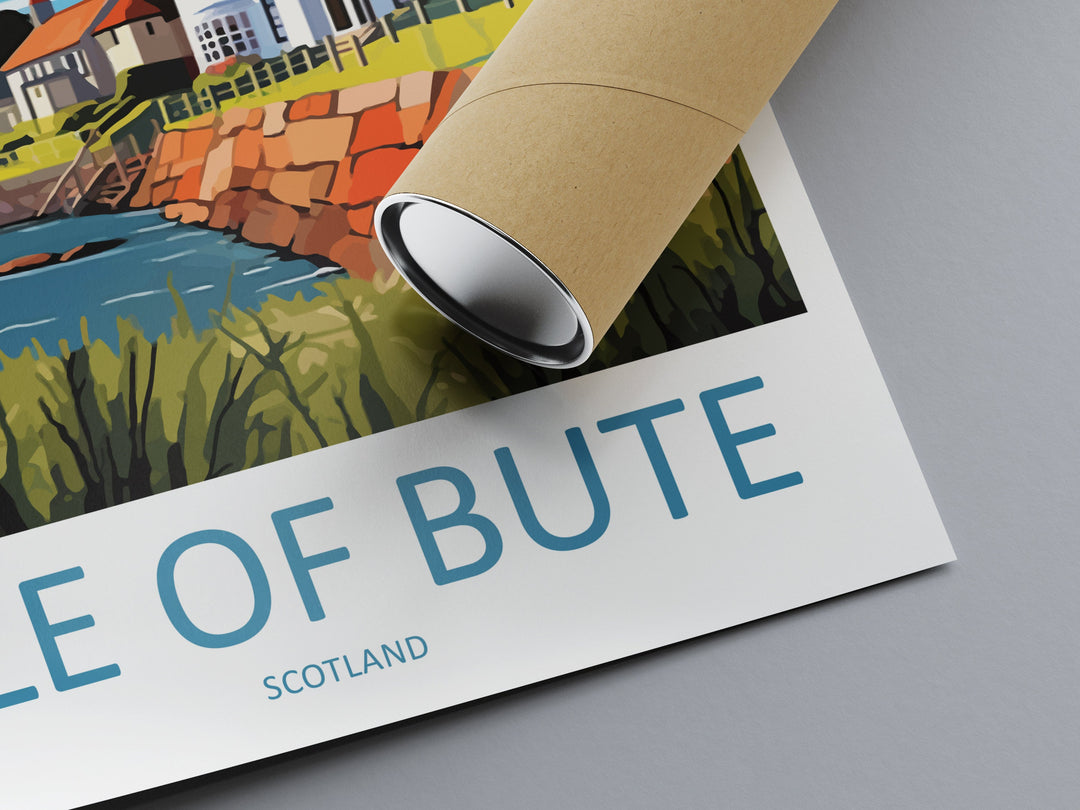Isle Of Bute Travel Print Wall Art Isle Of Bute Wall Hanging Home Décor Isle Of Bute Gift Art Lovers Scotland Art Lover Travel Gift