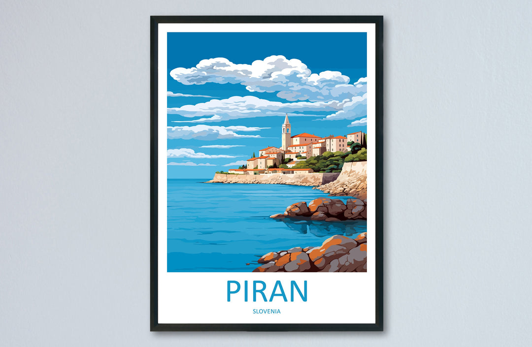 Piran Travel Print Piran Home Décor Slovenia Art Print Piran Wall Print For Piran Gift Wall Hanging Art Travel Slovenia Artwork Gift