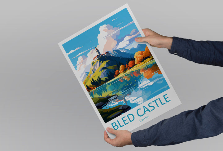 Bled Castle Travel Print Bled Castle Home Décor Slovenia Art Print Bled Castle Wall Print For Gift Wall Hanging Art Travel Slovenia Artwork