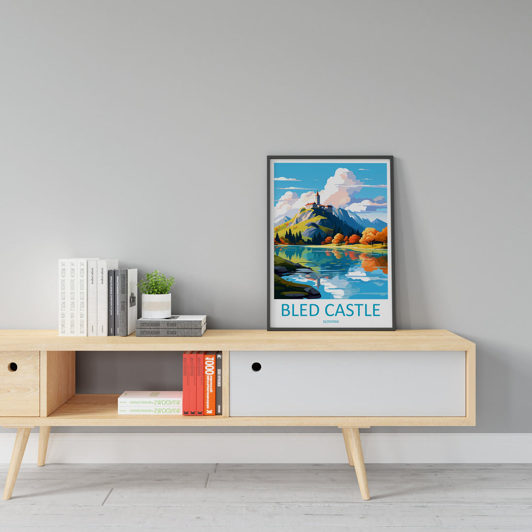 Bled Castle Travel Print Bled Castle Home Décor Slovenia Art Print Bled Castle Wall Print For Gift Wall Hanging Art Travel Slovenia Artwork