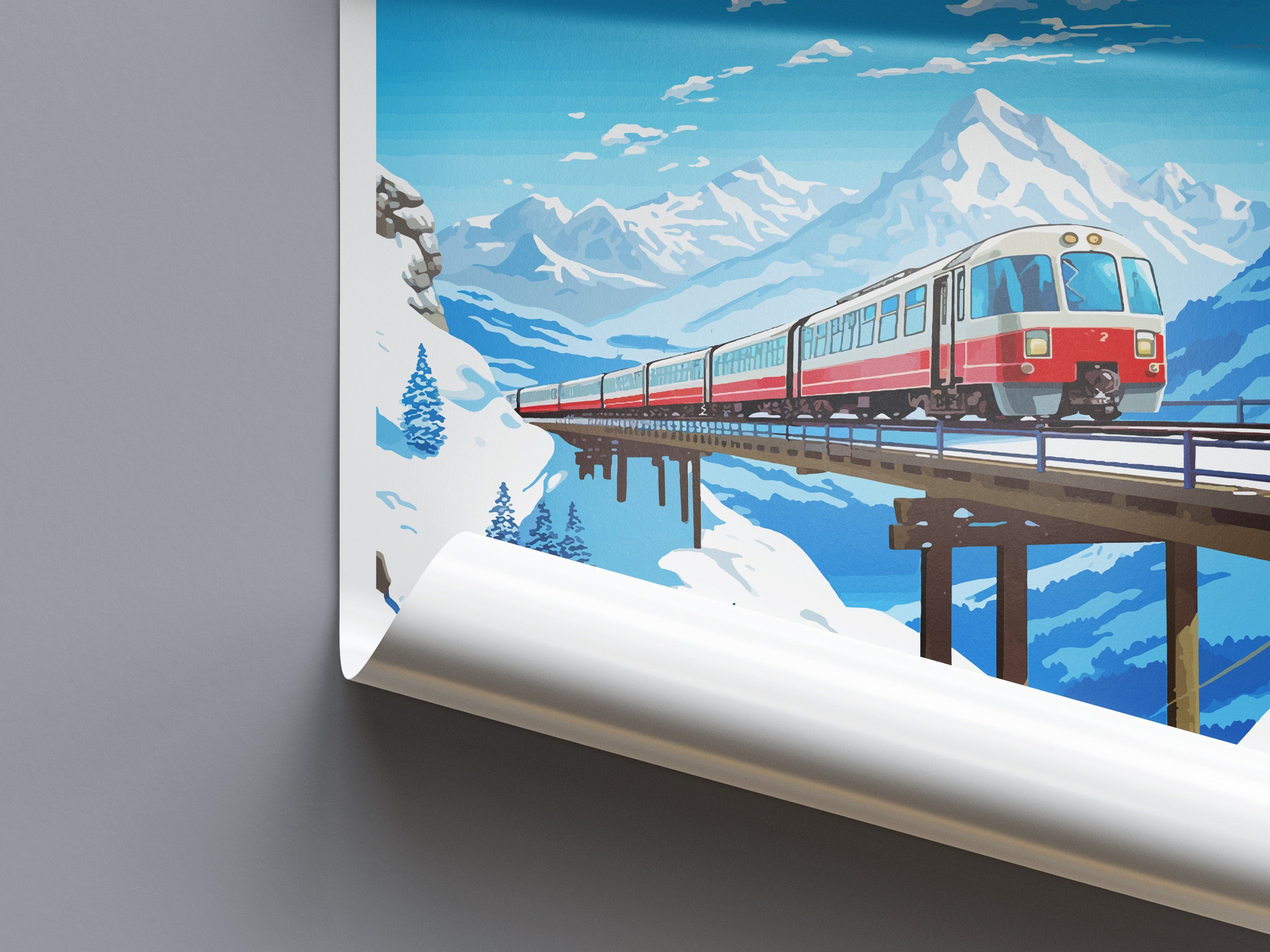 Glacier Express Travel Print