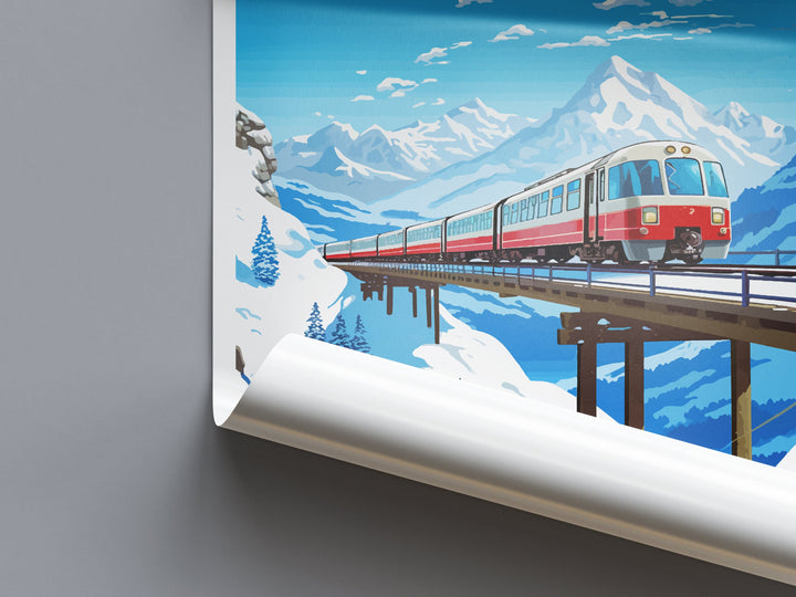 Glacier Express Travel Print Wall Art Glacier Express Wall Hanging Home Décor Glacier Express Gift Art Lovers Switzerland Art Lover Gift