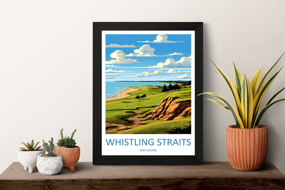 Whistling Straits Golf Course Travel Print Wall Art Whistling Straits Wall Hanging Home Décor Whistling Straits Gift Art Lovers Golf Art