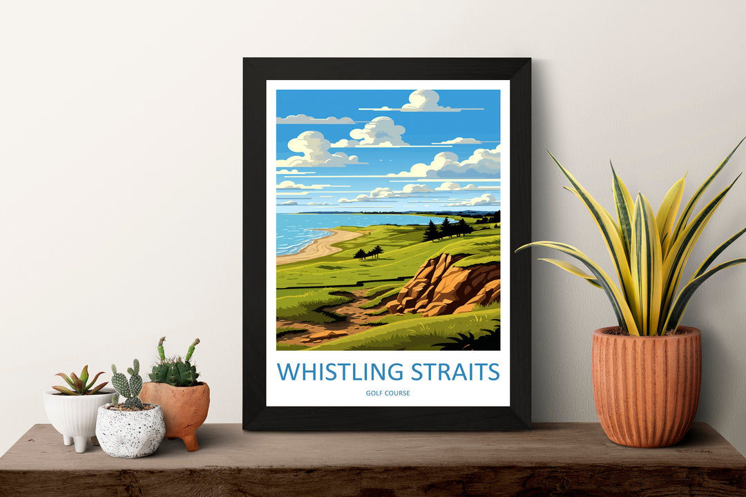 Whistling Straits Golf Course Travel Print Wall Art Whistling Straits Wall Hanging Home Décor Whistling Straits Gift Art Lovers Golf Art