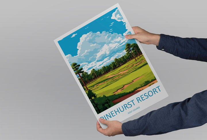 Pinehurst Golf Resort Travel Print Wall Art Pinehurst Golf Resort Wall Hanging Home Décor Pinehurst Golf Resort Art Gift Art Lovers Golf Art
