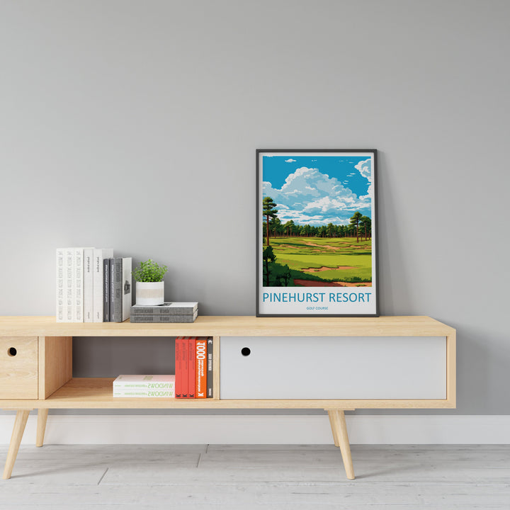 Pinehurst Golf Resort Travel Print Wall Art Pinehurst Golf Resort Wall Hanging Home Décor Pinehurst Golf Resort Art Gift Art Lovers Golf Art