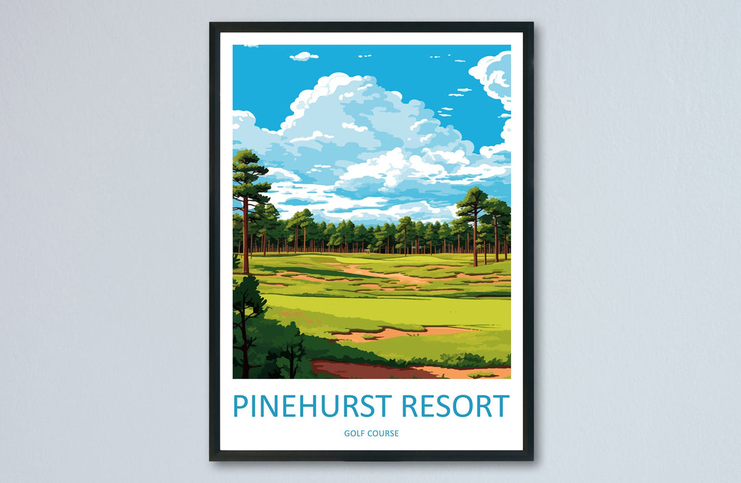 Pinehurst Golf Resort Travel Print Wall Art Pinehurst Golf Resort Wall Hanging Home Décor Pinehurst Golf Resort Art Gift Art Lovers Golf Art