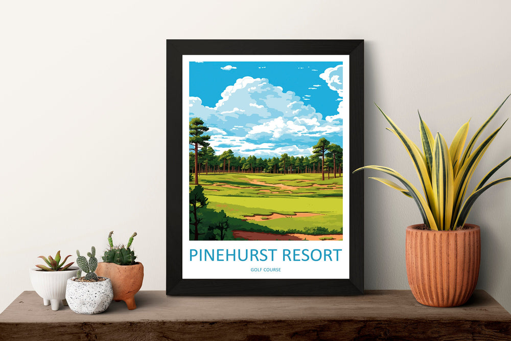 Pinehurst Golf Resort Travel Print Wall Art Pinehurst Golf Resort Wall Hanging Home Décor Pinehurst Golf Resort Art Gift Art Lovers Golf Art