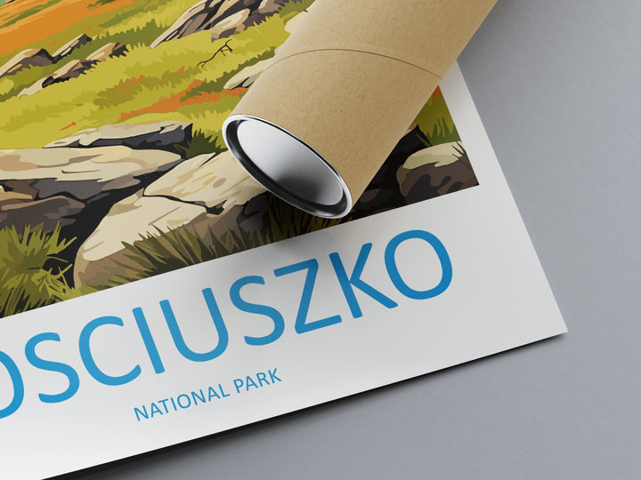Kosciuszko National Park Travel Print Wall Kosciuszko National Park Wall Hanging Home Décor Kosciuszko Gift Art Lovers Art Australia Art