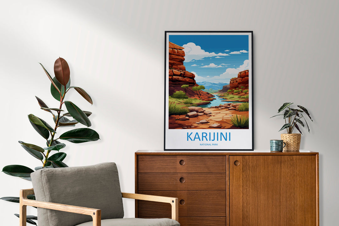 Karijini National Park Travel Print Wall Karijini National Park Wall Hanging Home Décor Karijini Gift Art Lovers Art Australia Art