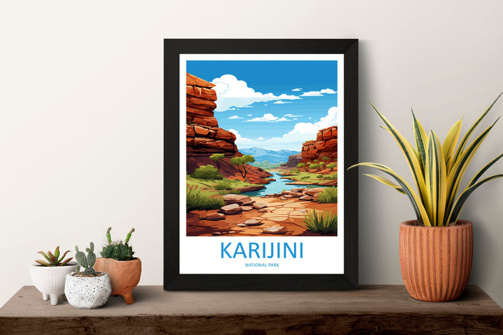 Karijini National Park Travel Print Wall Karijini National Park Wall Hanging Home Décor Karijini Gift Art Lovers Art Australia Art