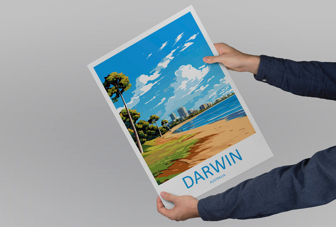 Darwin Travel Print Wall Art Darwin Wall Hanging Home Décor Darwin Gift Art Lovers Wall Art Australia Poster Deco Darwin Gift