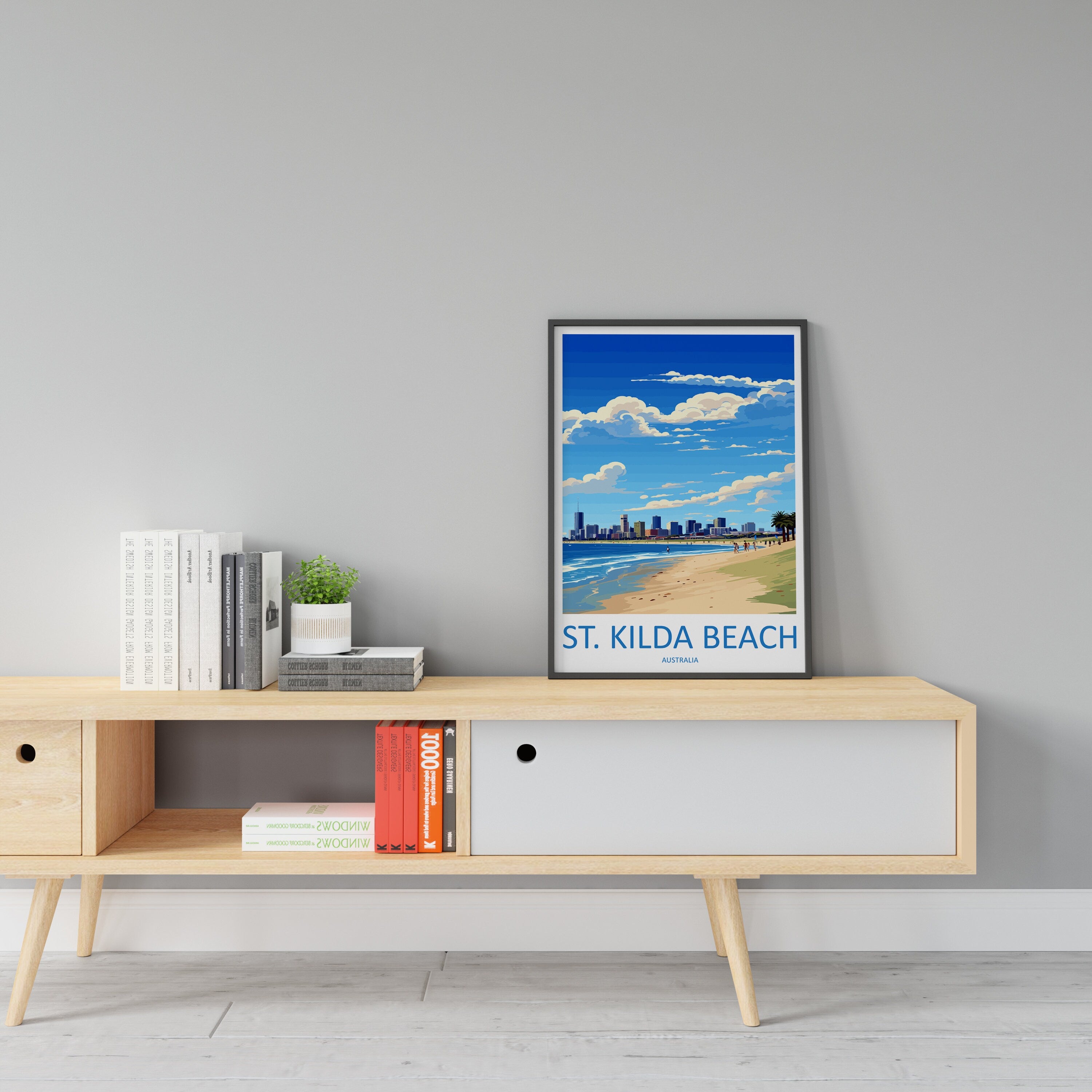 St Kilda Beach Travel Print