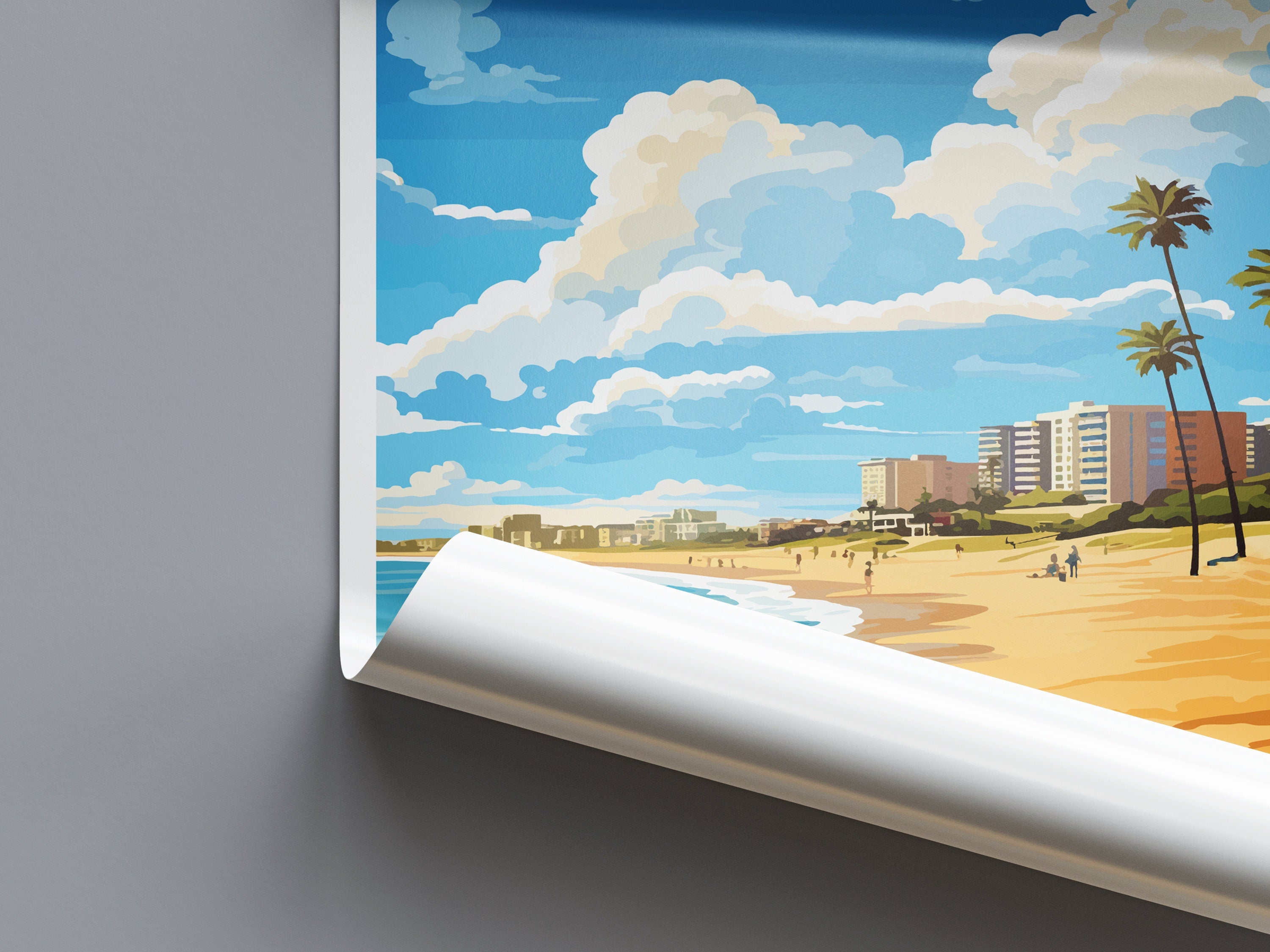 Scarborough Beach Travel Print