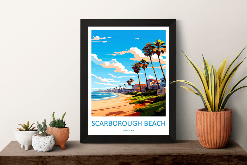 Scarborough Beach Travel Print Wall Art Scarborough Beach Wall Hanging Home Décor Scarborough Beach Gift Art Lovers Wall Art Australia