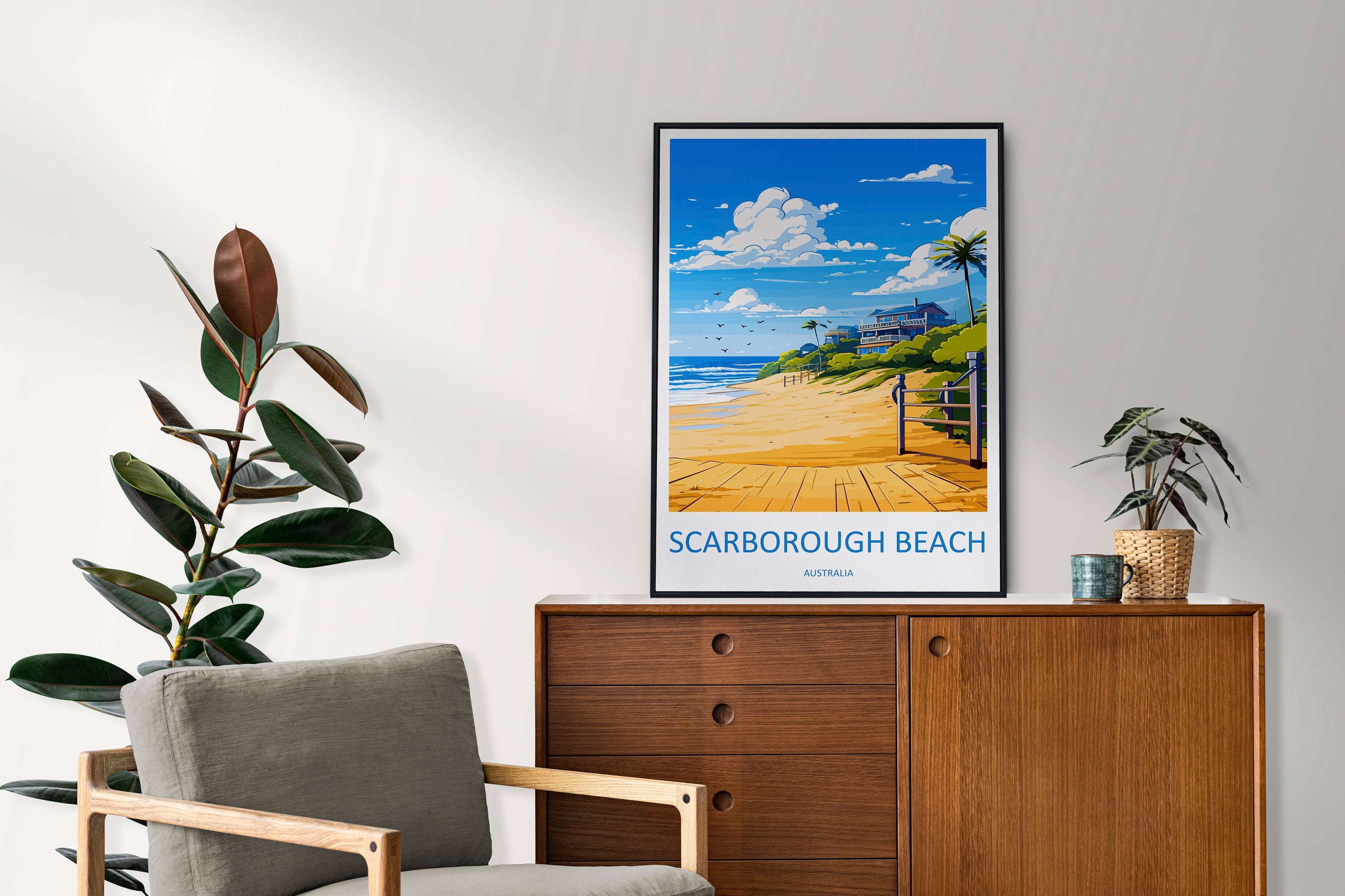 Scarborough Beach Travel Print