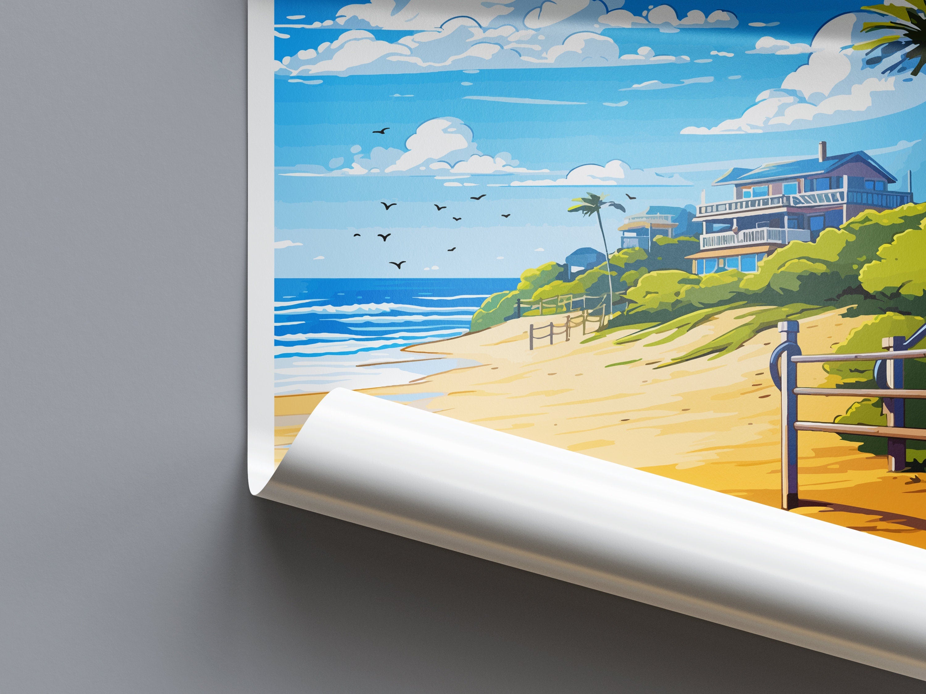 Scarborough Beach Travel Print