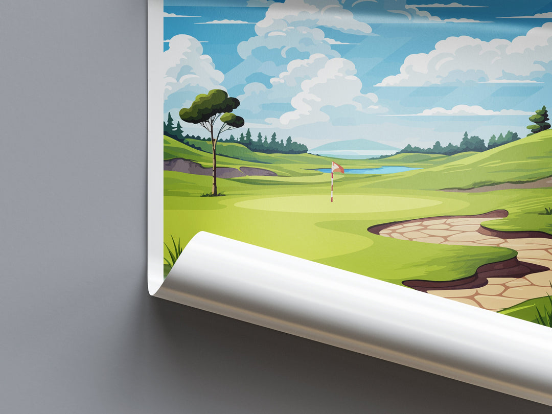 Winged Foot Golf Club Travel Print Wall Art Winged Foot Golf Club Wall Hanging Home Décor Winged Foot Golf Club Art Gift Art Lovers Golf Art