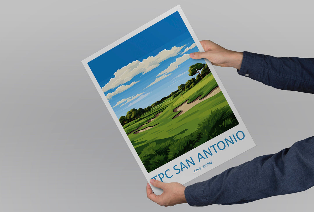TPC San Antonio Golf Travel Print Wall Art TPC San Antonio Golf Wall Hanging Home Décor TPC San Antonio Golf Art Gift Art Lovers Golf Art