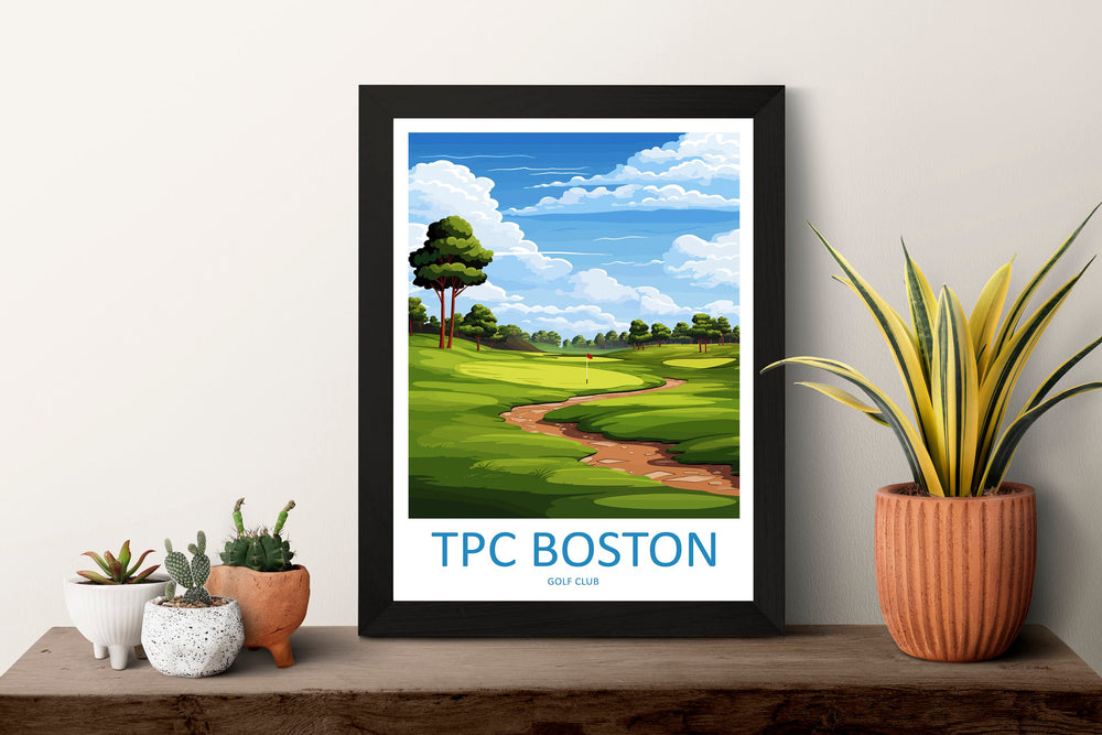 TPC Boston Golf Club Travel Print Wall Art TPC Boston Golf Wall Hanging Home Décor TPC Boston Golf Art Gift Art Lovers Golf Art