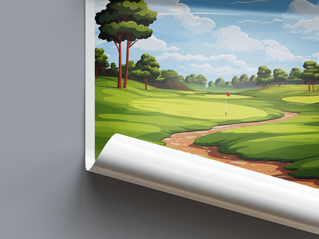 TPC Boston Golf Club Travel Print Wall Art TPC Boston Golf Wall Hanging Home Décor TPC Boston Golf Art Gift Art Lovers Golf Art