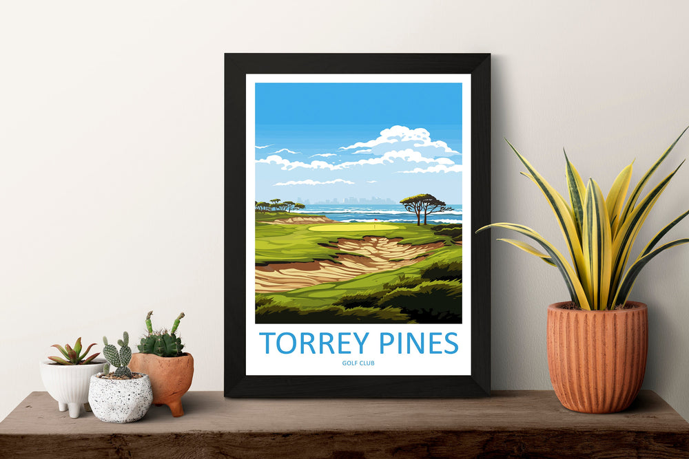 Torrey Pines Golf Course Travel Print Wall Art Torrey Pines Golf Course Wall Hanging Home Décor Torrey Pines Golf Course Gift Art Lovers