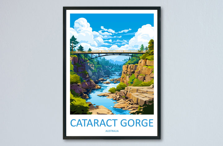Cataract Gorge Travel Print Wall Art Cataract Gorge Wall Hanging Home Décor Cataract Gorge Gift Art Lovers Wall Art Australia Poster Art