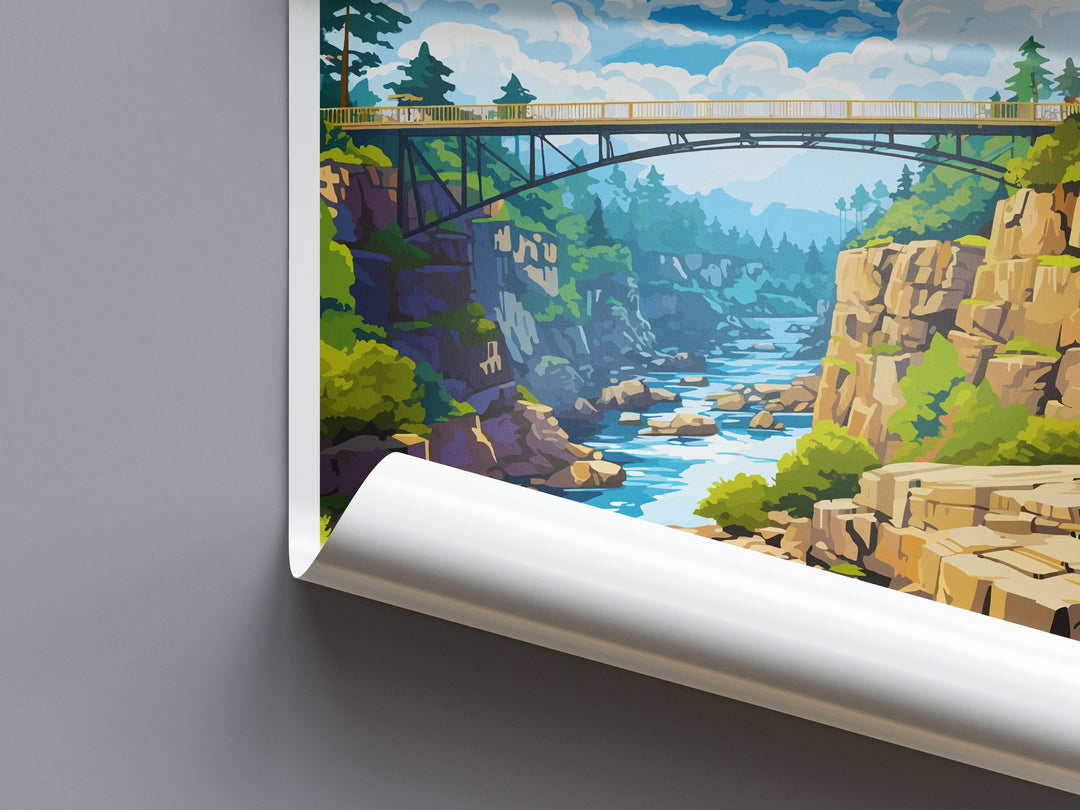 Cataract Gorge Travel Print Wall Art Cataract Gorge Wall Hanging Home Décor Cataract Gorge Gift Art Lovers Wall Art Australia Poster Art