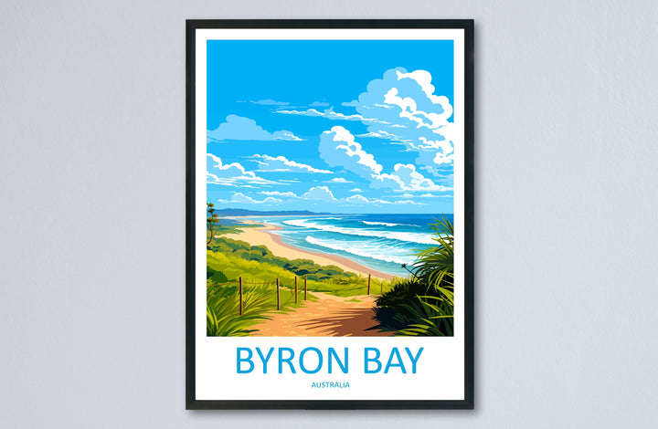 Byron Bay Travel Print Wall Art Byron Bay Wall Hanging Home Décor Byron Bay Gift Art Lovers Wall Art Australia Poster Art