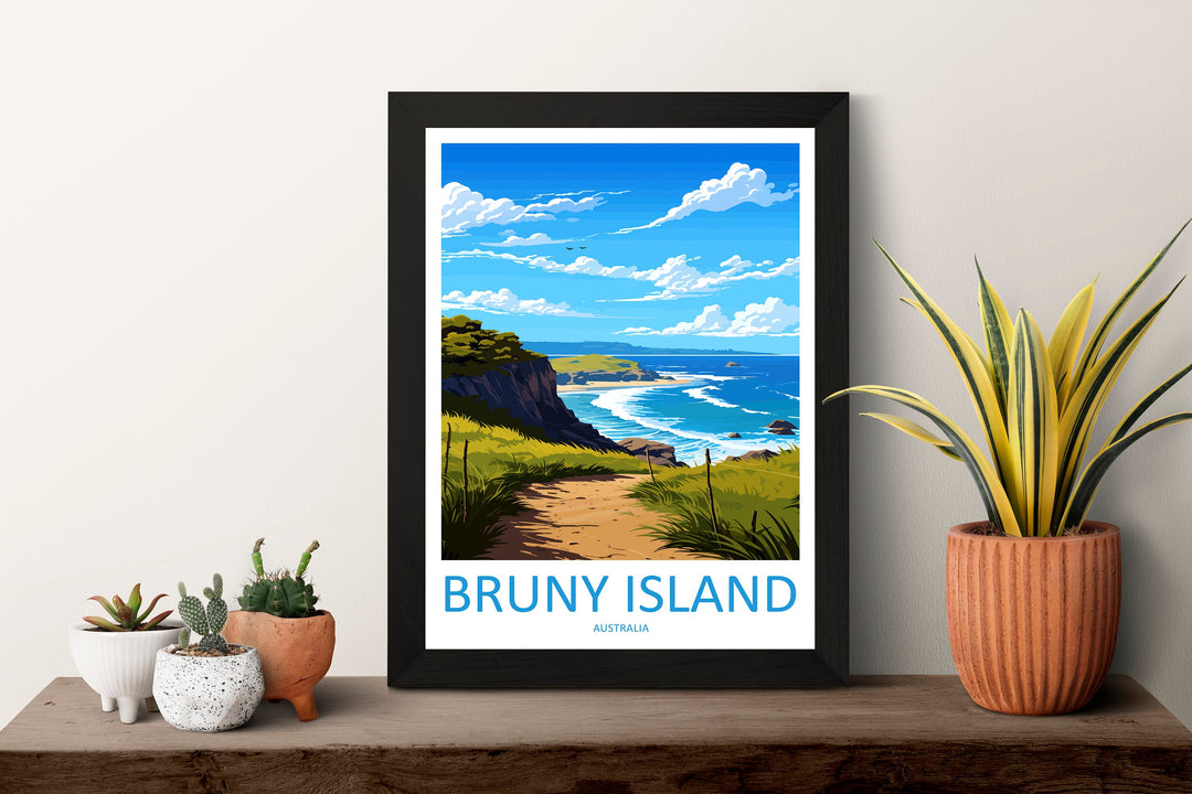Bruny Island Travel Print Wall Art Bruny Island Wall Hanging Home Décor Bruny Island Gift Art Lovers Wall Art Australia Poster Art