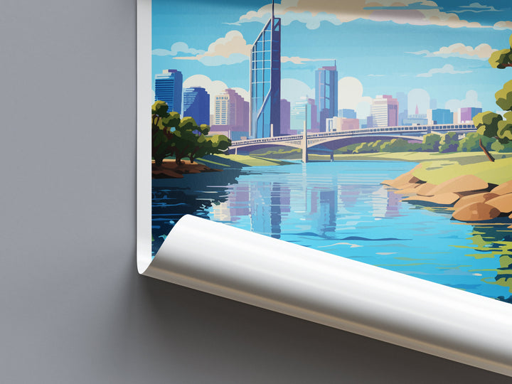 Brisbane Travel Print Wall Art Brisbane Wall Hanging Home Décor Brisbane Gift Art Lovers Wall Art Australia Poster Art