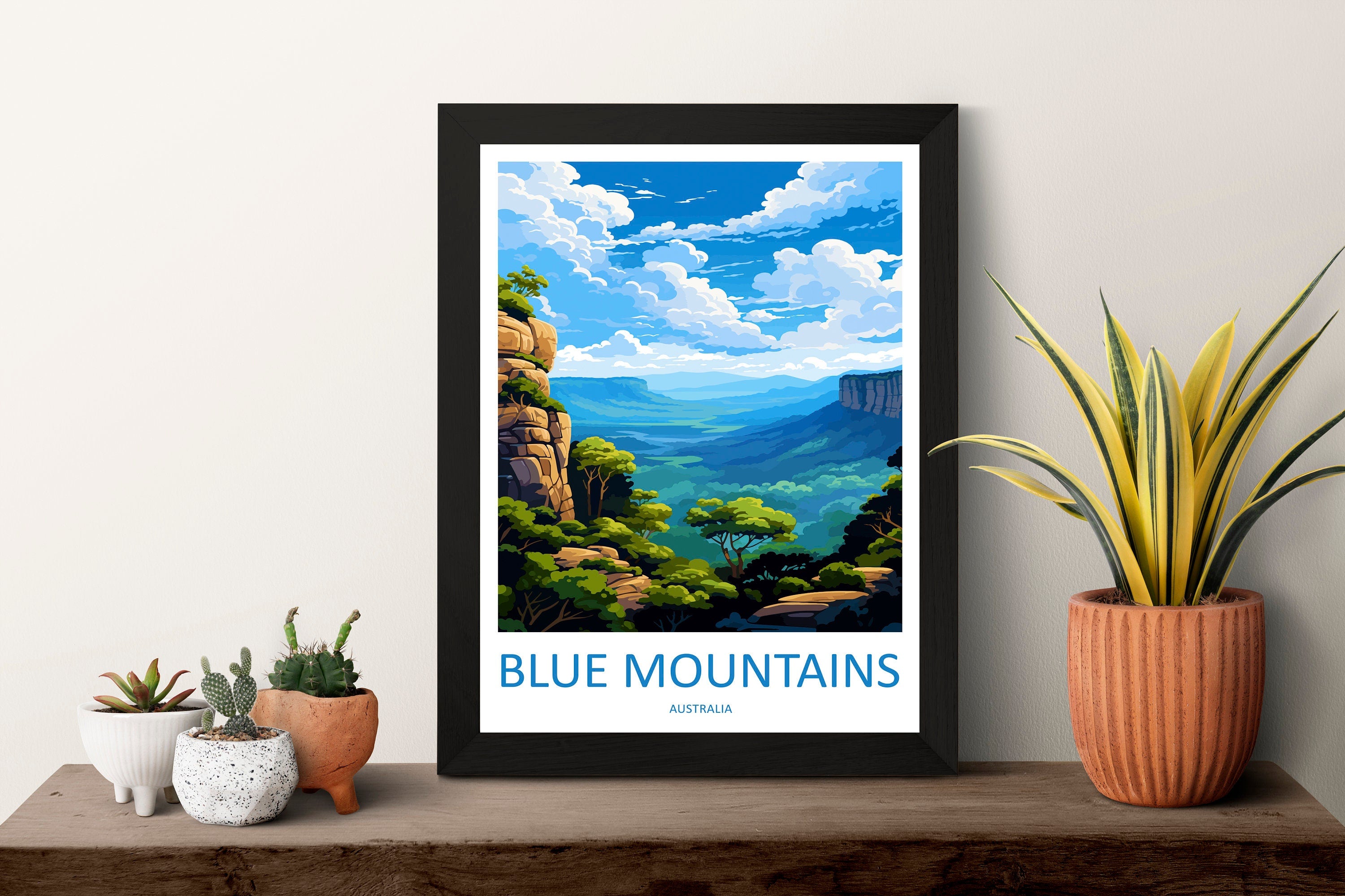 Blue Mountain Travel Print