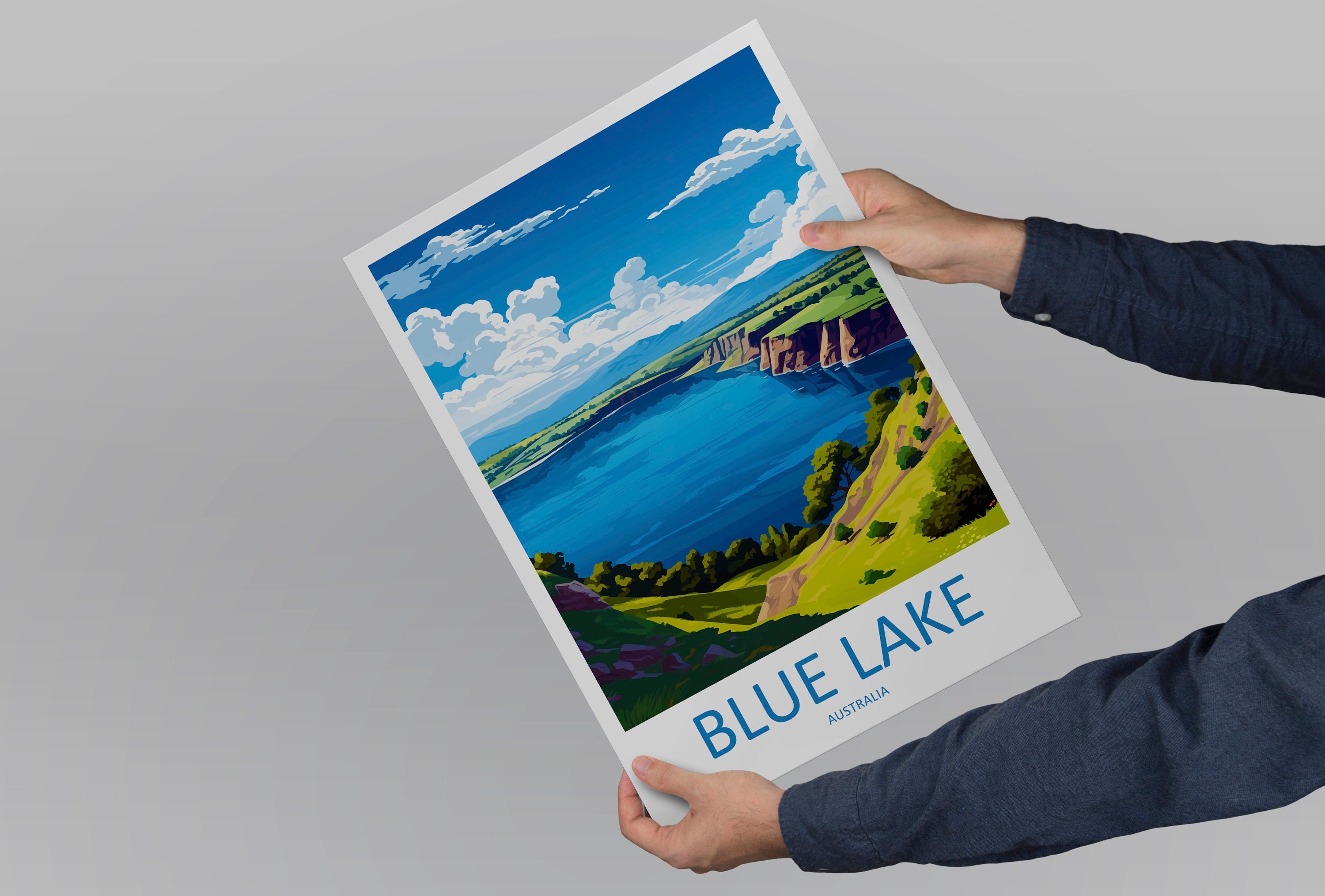 Blue Lake Travel Print