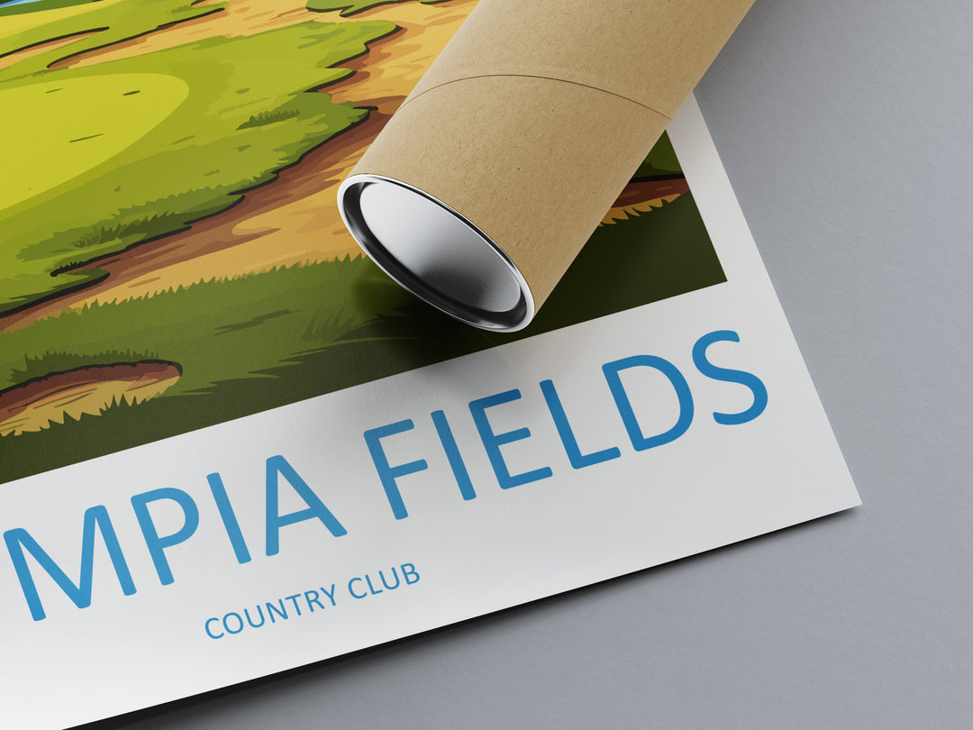 Olympia Fields Golf Club Travel Print Wall Art Olympia Fields Golf Club Wall Hanging Home Décor Olympia Fields Art Gift Art Lovers Golf Art