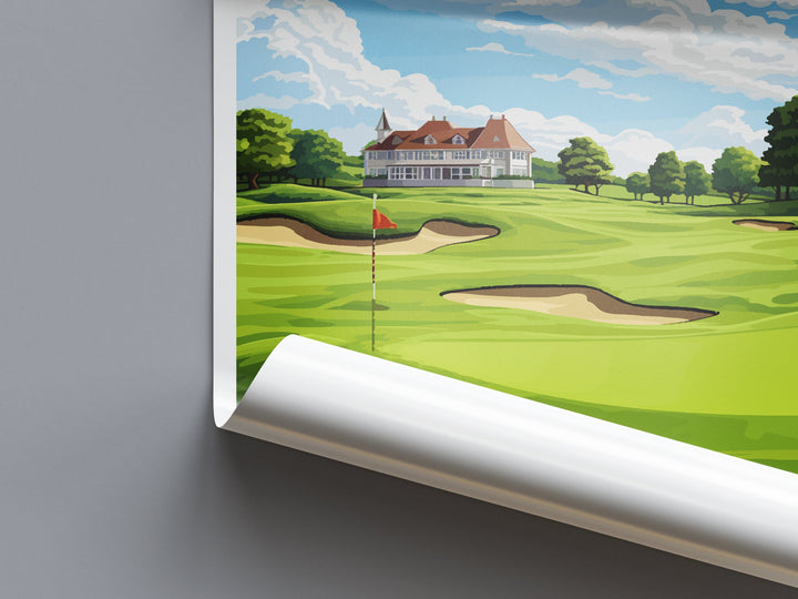 Oakmont Golf Club Travel Print Wall Art Oakmont Golf Club Wall Hanging Home Décor Oakmont Art Gift Art Lovers Golf Art
