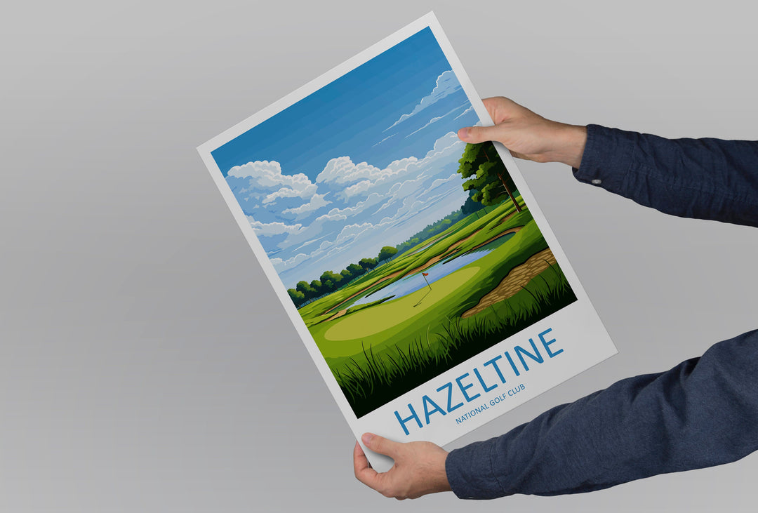 Hazeltine National Golf Club Travel Print Wall Art Hazeltine Golf Club Wall Hanging Home Décor Hazeltine Art Gift Art Lovers Golf Art