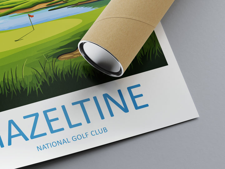 Hazeltine National Golf Club Travel Print Wall Art Hazeltine Golf Club Wall Hanging Home Décor Hazeltine Art Gift Art Lovers Golf Art