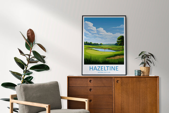 Hazeltine National Golf Club Travel Print Wall Art Hazeltine Golf Club Wall Hanging Home Décor Hazeltine Art Gift Art Lovers Golf Art