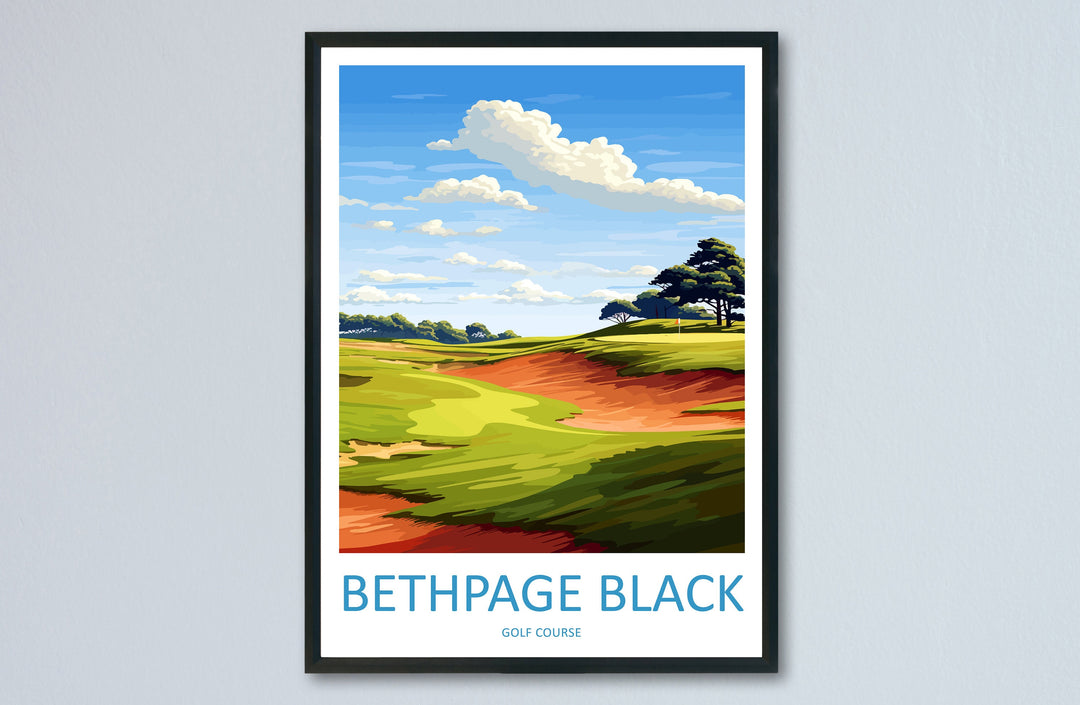 Bethpage Black Golf Club Travel Print Wall Art Bethpage Black Golf Club Wall Hanging Home Décor Bethpage Black Art Gift Art Lovers Golf Art
